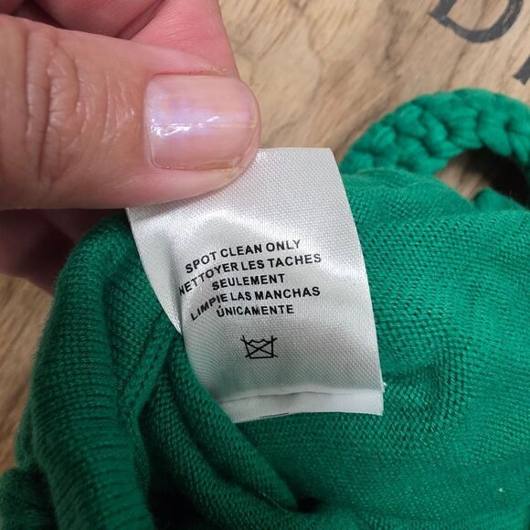 Velvet By Jenny Graham Green Crochet Knit Mini Bag - Picture 4 of 10